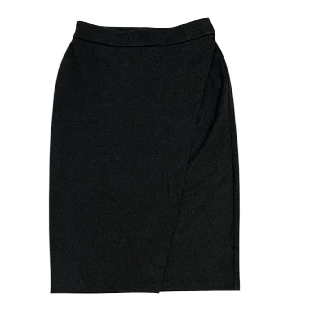 New York & Company Black Wrap Skirt(Size 4)